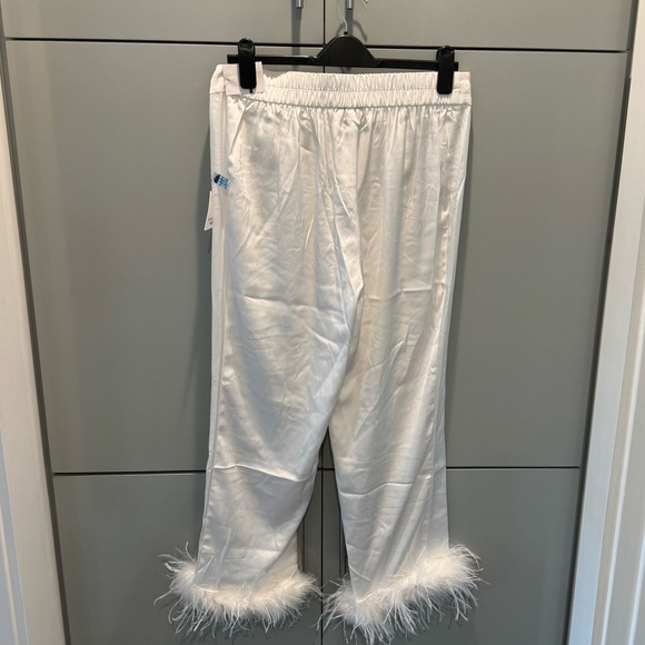 Nadine Merabi Darcie White Pajama Pants - Picture 3 of 7